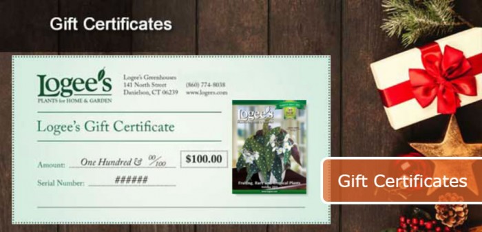 Logee's Gift Certificate